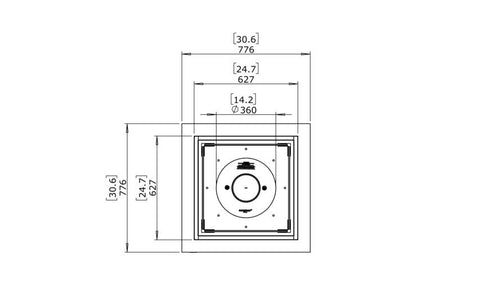 Ecosmart Fire Base 30 Fire Pit Table - Natural Finish / Stainless Steel Burner - ESF.O.BAS.30.NA