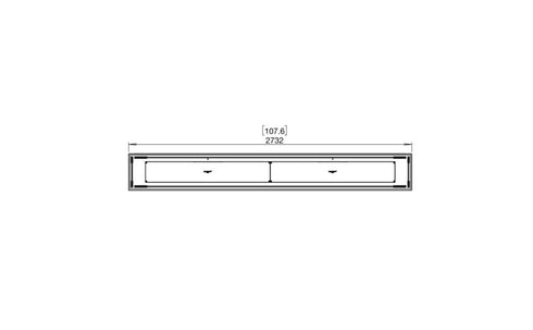 Ecosmart Fire Flex 104BN Bench Fireplace Insert - Black Finish / Black Burner - ESF.FX.104BN.B