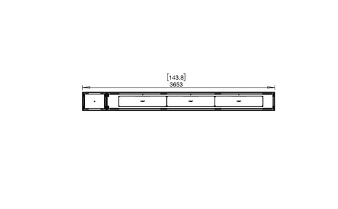 Ecosmart Fire Flex 140BN.BX1 Bench Fireplace Insert - Black Finish / Black Burner - ESF.FX.140BN.BX1.B