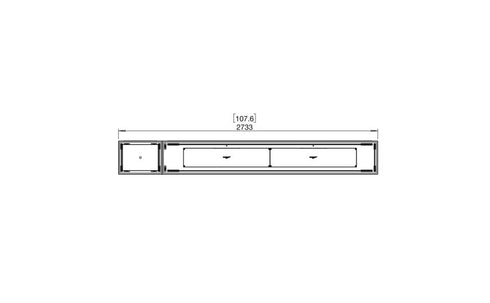 Ecosmart Fire Flex 104BN.BX1 Bench Fireplace Insert - Black Finish / Black Burner - ESF.FX.104BN.BX1.B