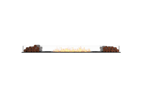 Ecosmart Fire Flex 104BN.BX2 Bench Fireplace Insert - Black Finish / Stainless Steel Burner - ESF.FX.104BN.BX2