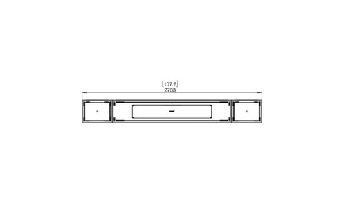 Ecosmart Fire Flex 104BN.BX2 Bench Fireplace Insert - Black Finish / Black Burner - ESF.FX.104BN.BX2.B
