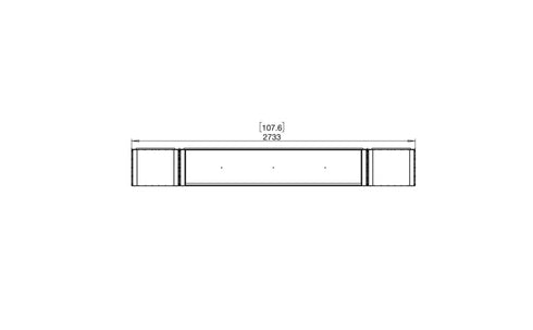 Ecosmart Fire Flex 104BY.BX2 Bay Fireplace Insert - Black Finish / Stainless Steel Burner - ESF.FX.104BY.BX2