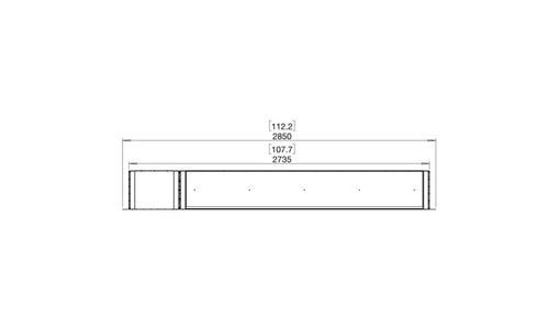 Ecosmart Fire Flex 104DB.BX1 Double Sided Fireplace Insert - Black Finish / Stainless Steel Burner - ESF.FX.104DB.BX1