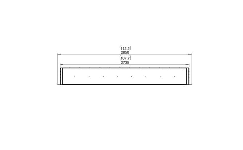 Ecosmart Fire Flex 104DB Double Sided Fireplace Insert - Black Finish / Stainless Steel Burner - ESF.FX.104DB