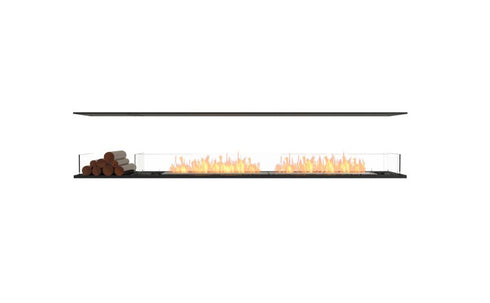 Ecosmart Fire Flex 104IL.BX1 Island Fireplace Insert - Black Finish / Stainless Steel Burner - ESF.FX.104IL.BX1