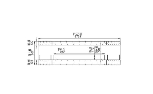 Ecosmart Fire Flex 104IL.BX2 Island Fireplace Insert - Black Finish / Black Burner - ESF.FX.104IL.BX2.B