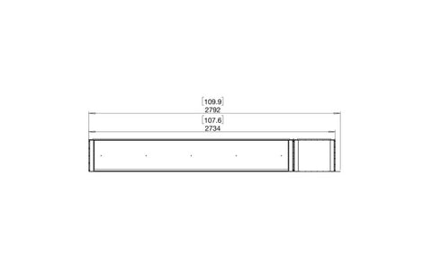 Ecosmart Fire Flex 104LC.BXR Left Corner Fireplace Insert - Black Finish / Black Burner - ESF.FX.104LC.BXR.B