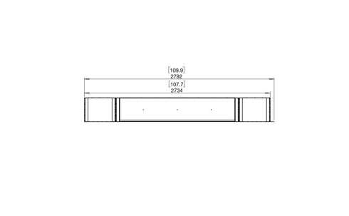 Ecosmart Fire Flex 104PN.BX2 Peninsula Fireplace Insert - Black Finish / Black Burner - ESF.FX.104PN.BX2.B