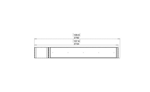 Ecosmart Fire Flex 104PN.BXL Peninsula Fireplace Insert - Black Finish / Stainless Steel Burner - ESF.FX.104PN.BXL