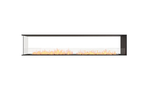 Ecosmart Fire Flex 104PN Peninsula Fireplace Insert - Black Finish / Stainless Steel Burner - ESF.FX.104PN