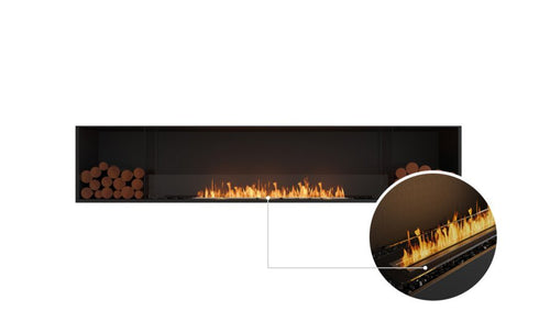 Ecosmart Fire Flex 104SS.BX2 Single Sided Fireplace Insert - Black Finish / Black Burner - ESF.FX.104SS.BX2.B