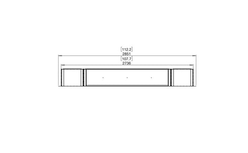 Ecosmart Fire Flex 104SS.BX2 Single Sided Fireplace Insert - Black Finish / Stainless Steel Burner - ESF.FX.104SS.BX2