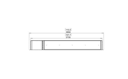 Ecosmart Fire Flex 104SS.BXL Single Sided Fireplace Insert - Black Finish / Stainless Steel Burner - ESF.FX.104SS.BXL