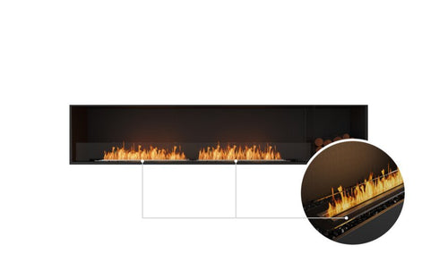 Ecosmart Fire Flex 104SS.BXR Single Sided Fireplace Insert - Black Finish / Black Burner - ESF.FX.104SS.BXR.B