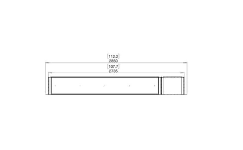 Ecosmart Fire Flex 104SS.BXR Single Sided Fireplace Insert - Black Finish / Black Burner - ESF.FX.104SS.BXR.B