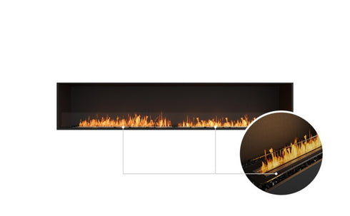 Ecosmart Fire Flex 104SS Single Sided Fireplace Insert - Black Finish / Black Burner - ESF.FX.104SS.B