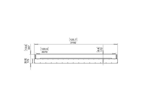 Ecosmart Fire Flex 122BN Bench Fireplace Insert - Black Finish / Stainless Steel Burner - ESF.FX.122BN