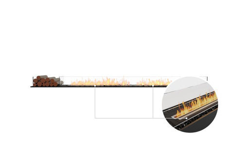 Ecosmart Fire Flex 122BN.BX1 Bench Fireplace Insert - Black Finish / Black Burner - ESF.FX.122BN.BX1.B