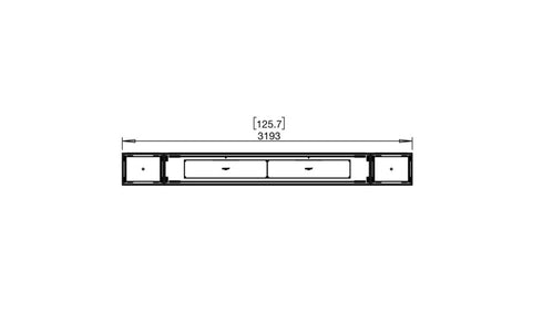 Ecosmart Fire Flex 122BN.BX2 Bench Fireplace Insert - Black Finish / Stainless Steel Burner - ESF.FX.122BN.BX2