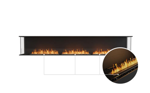 Ecosmart Fire Flex 122BY Bay Fireplace Insert - Black Finish / Black Burner - ESF.FX.122BY.B
