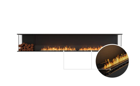 Ecosmart Fire Flex 122BY.BXL Bay Fireplace Insert - Black Finish / Black Burner - ESF.FX.122BY.BXL.B