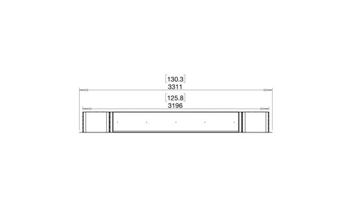 Ecosmart Fire Flex 122DB.BX2 Double Sided Fireplace Insert - Black Finish / Stainless Steel Burner - ESF.FX.122DB.BX2