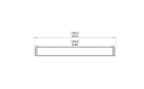 Ecosmart Fire Flex 122DB Double Sided Fireplace Insert - Black Finish / Stainless Steel Burner - ESF.FX.122DB