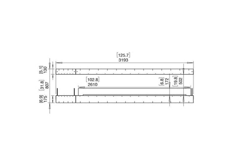 Ecosmart Fire Flex 122IL.BX1 Island Fireplace Insert - Black Finish / Stainless Steel Burner - ESF.FX.122IL.BX1
