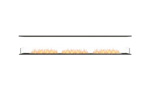 Ecosmart Fire Flex 122IL Island Fireplace Insert - Black Finish / Stainless Steel Burner - ESF.FX.122IL