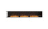 Ecosmart Fire Flex 122LC Left Corner Fireplace Insert - Black Finish / Stainless Steel Burner - ESF.FX.122LC