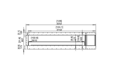Ecosmart Fire Flex 122RC.BXR Right Corner Fireplace Insert - Black Finish / Black Burner - ESF.FX.122RC.BXR.B