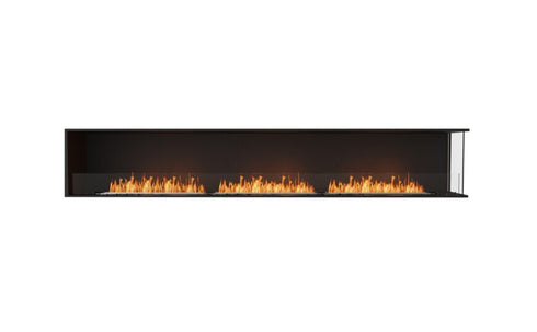 Ecosmart Fire Flex 122RC Right Corner Fireplace Insert - Black Finish / Stainless Steel Burner - ESF.FX.122RC