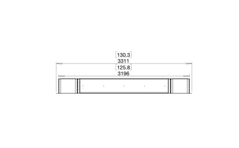 Ecosmart Fire Flex 122SS.BX2 Single Sided Fireplace Insert - Black Finish / Black Burner - ESF.FX.122SS.BX2.B