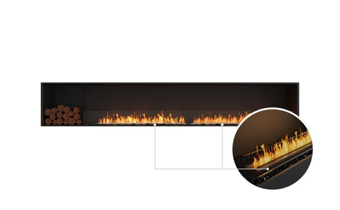 Ecosmart Fire Flex 122SS.BXL Single Sided Fireplace Insert - Black Finish / Black Burner - ESF.FX.122SS.BXL.B