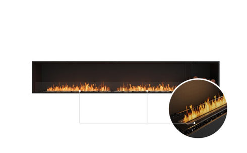 Ecosmart Fire Flex 122SS.BXR Single Sided Fireplace Insert - Black Finish / Black Burner - ESF.FX.122SS.BXR.B