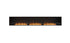Ecosmart Fire Flex 122SS Single Sided Fireplace Insert - Black Finish / Stainless Steel Burner - ESF.FX.122SS