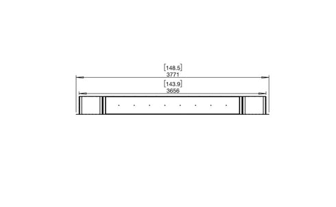 Ecosmart Fire Flex 140DB.BX2 Double Sided Fireplace Insert - Black Finish / Stainless Steel Burner - ESF.FX.140DB.BX2