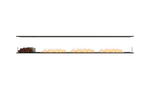 Ecosmart Fire Flex 140IL.BX1 Island Fireplace Insert - Black Finish / Stainless Steel Burner - ESF.FX.140IL.BX1