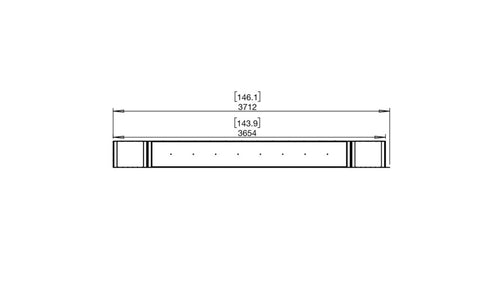 Ecosmart Fire Flex 140PN.BX2 Peninsula Fireplace Insert - Black Finish / Stainless Steel Burner - ESF.FX.140PN.BX2