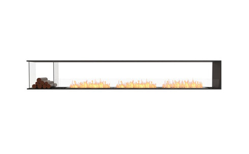 Ecosmart Fire Flex 140PN.BXL Peninsula Fireplace Insert - Black Finish / Stainless Steel Burner - ESF.FX.140PN.BXL