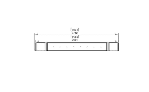 Ecosmart Fire Flex 140RC.BX2 Right Corner Fireplace Insert - Black Finish / Stainless Steel Burner - ESF.FX.140RC.BX2