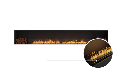 Ecosmart Fire Flex 140SS.BX2 Single Sided Fireplace Insert - Black Finish / Black Burner - ESF.FX.140SS.BX2.B