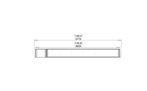 Ecosmart Fire Flex 140SS.BXL Single Sided Fireplace Insert - Black Finish / Black Burner - ESF.FX.140SS.BXL.B