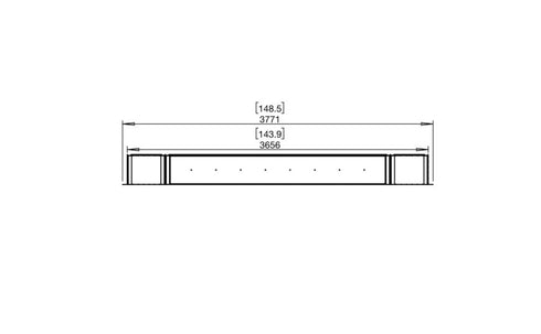 Ecosmart Fire Flex 140SS.BX2 Single Sided Fireplace Insert - Black Finish / Black Burner - ESF.FX.140SS.BX2.B