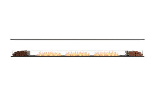 Ecosmart Fire Flex 158IL.BX2 Island Fireplace Insert - Black Finish / Stainless Steel Burner - ESF.FX.158IL.BX2