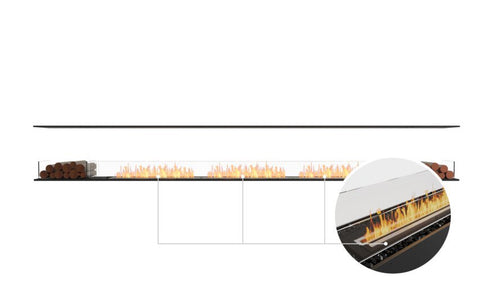 Ecosmart Fire Flex 158IL.BX2 Island Fireplace Insert - Black Finish / Black Burner