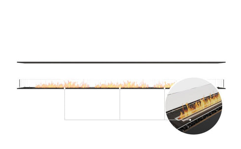 Ecosmart Fire Flex 158IL Island Fireplace Insert - Black Finish / Black Burner