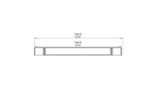 Ecosmart Fire Flex 140LC.BX2 Left Corner Fireplace Insert - Black Finish / Black Burner - ESF.FX.140LC.BX2.B