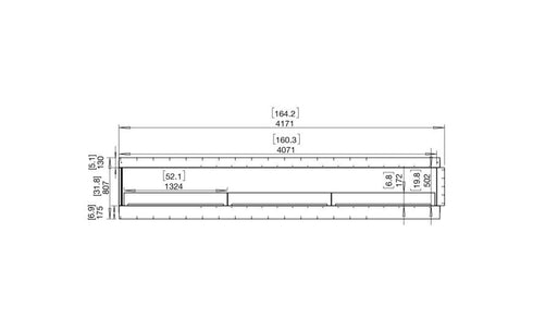 Ecosmart Fire Flex 158LC Left Corner Fireplace Insert - Black Finish / Stainless Steel Burner - ESF.FX.158LC